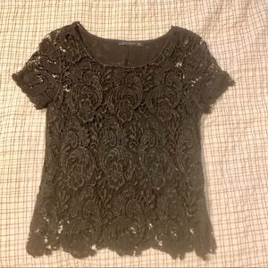 Zara Lace Black Shirt